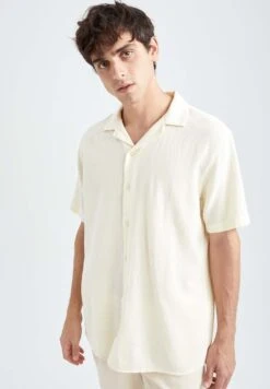 DeFacto Regular Fit - Overhemd - Ecru
