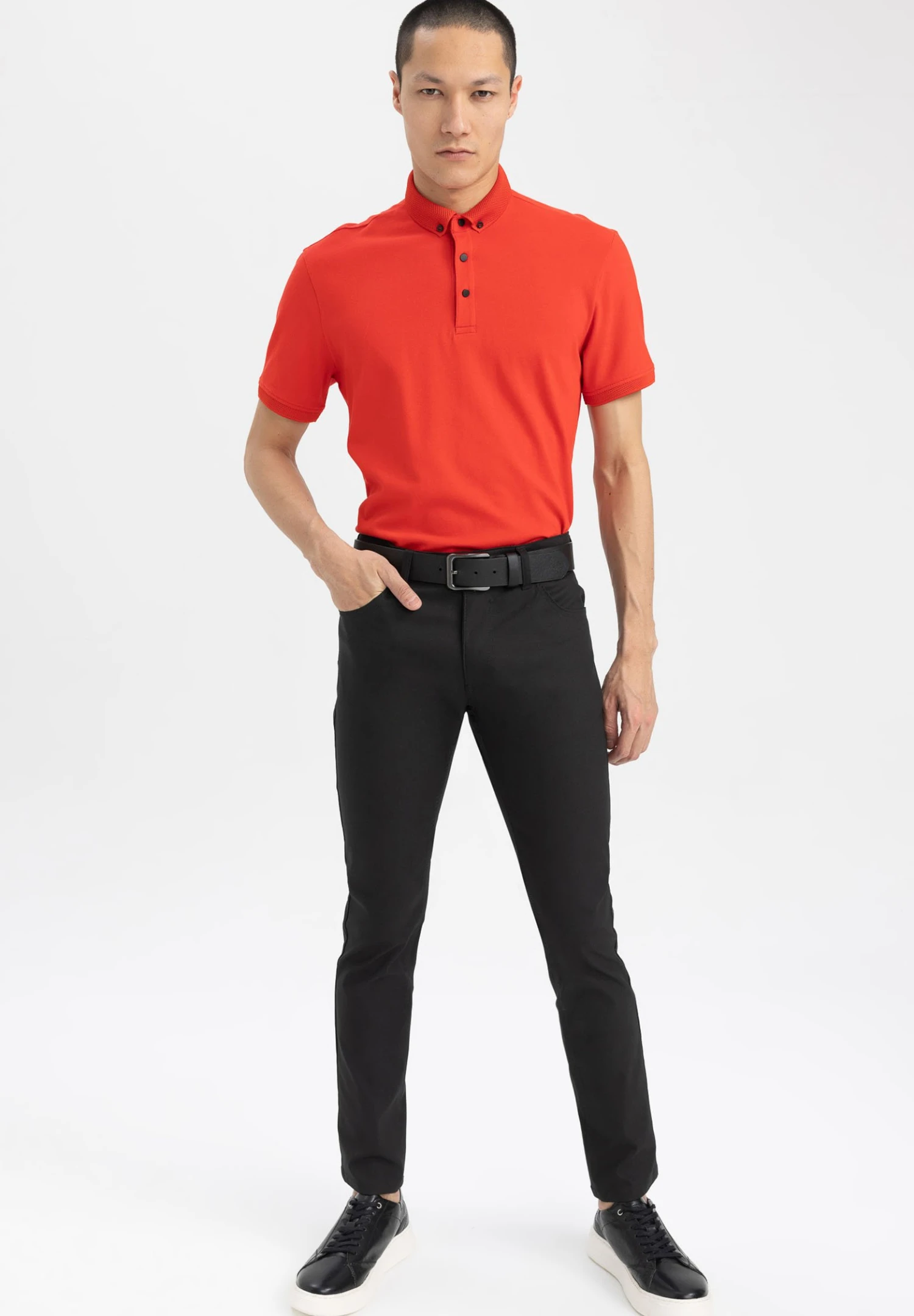 DeFacto Slim Fit - Poloshirt - Red 4 DeFacto Slim Fit - Poloshirt - Red - Afbeelding 2