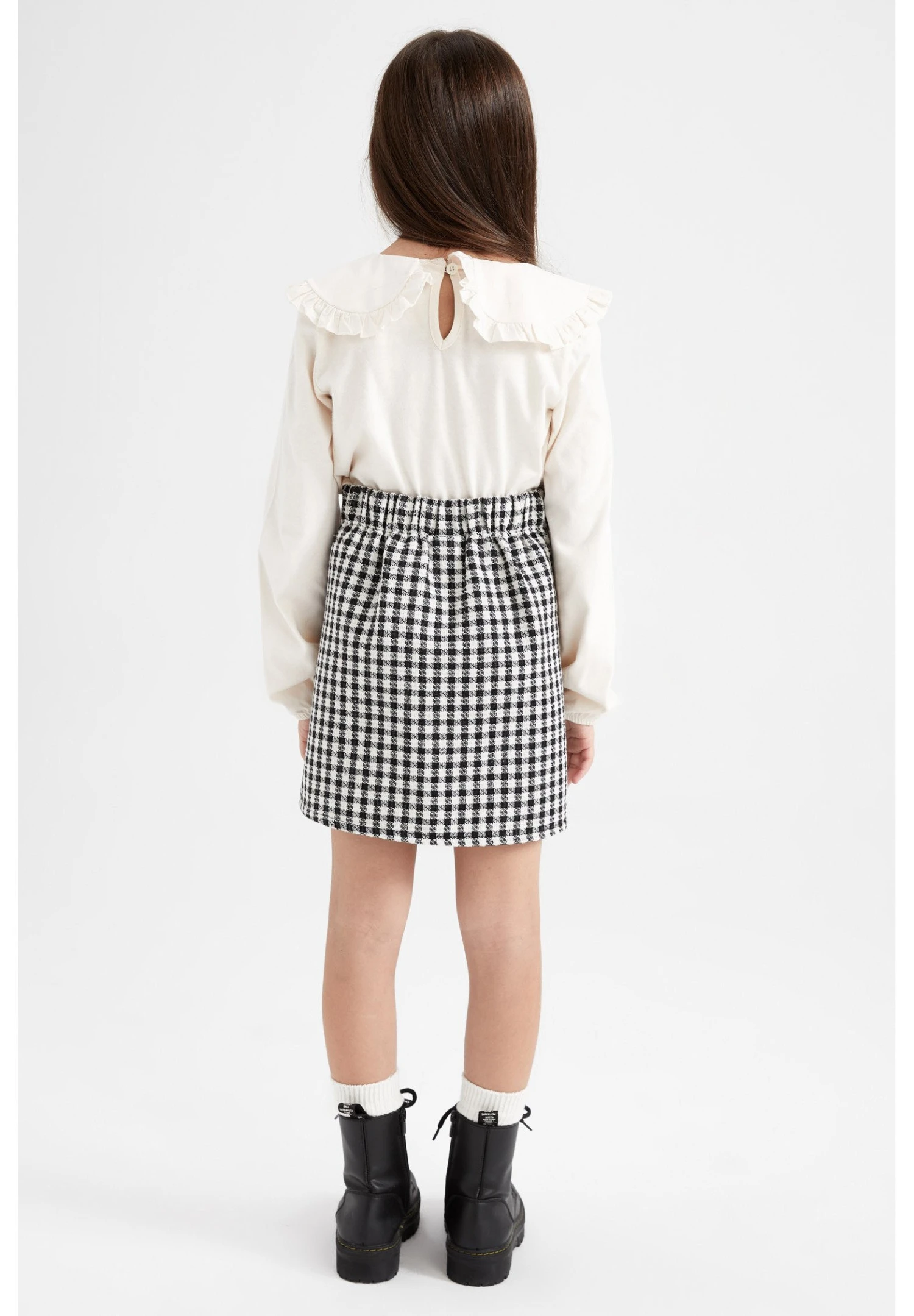 DeFacto Set - Minirok - Ecru 4 DeFacto Set - Minirok - Ecru - Afbeelding 2