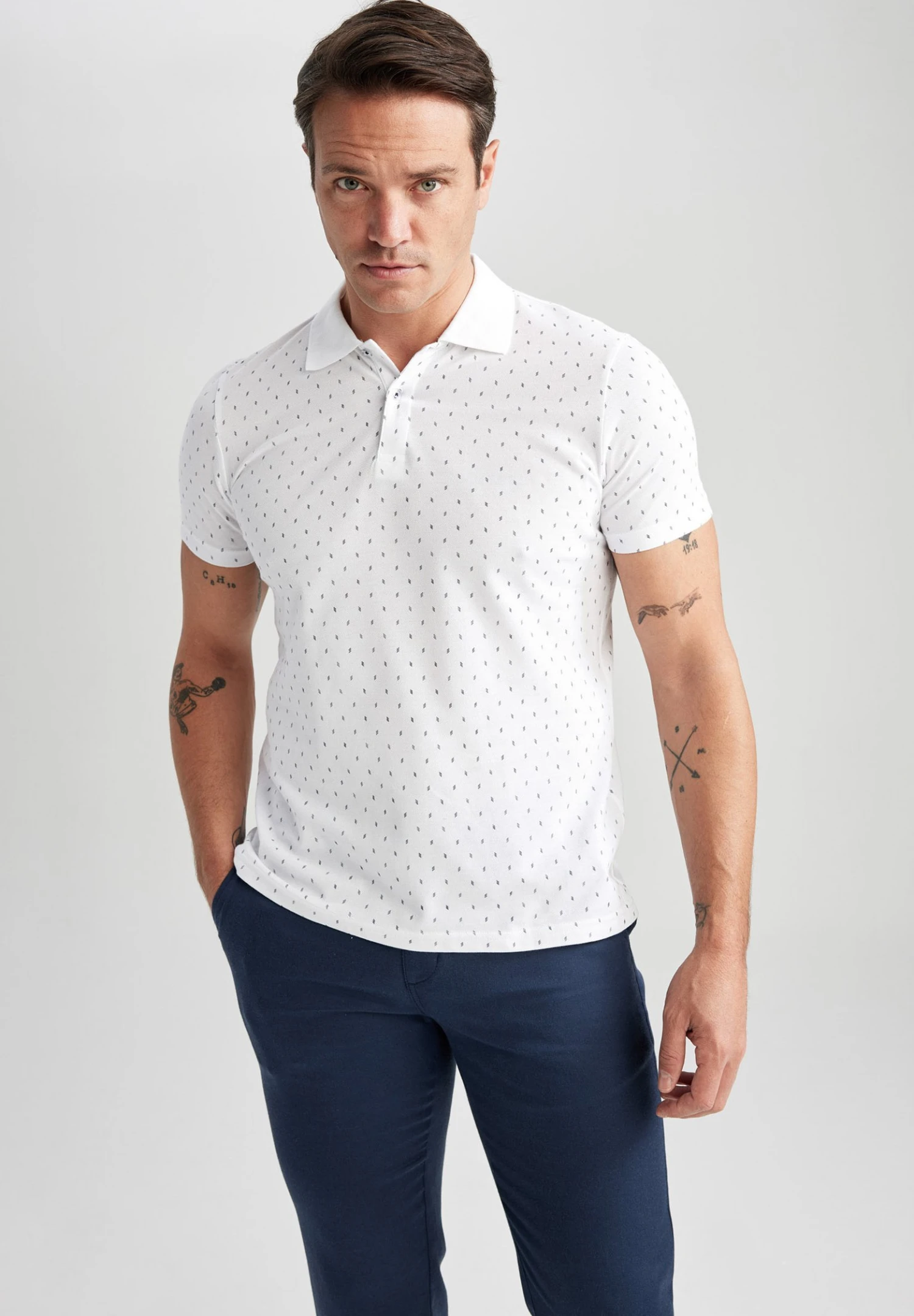 DeFacto Regular Fit - Poloshirt - White 3 DeFacto Regular Fit - Poloshirt - White