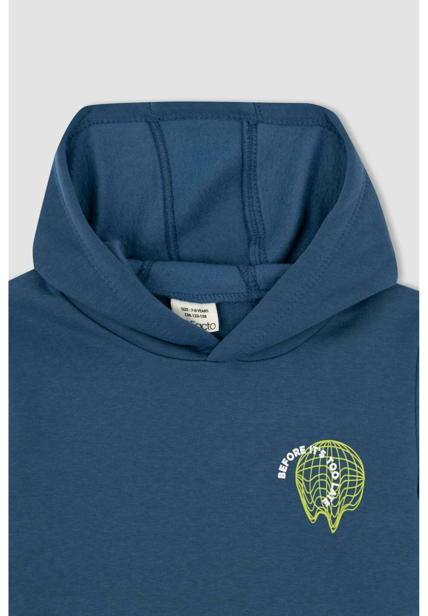 DeFacto Hoodie - Indigo 5 DeFacto Hoodie - Indigo - Afbeelding 3