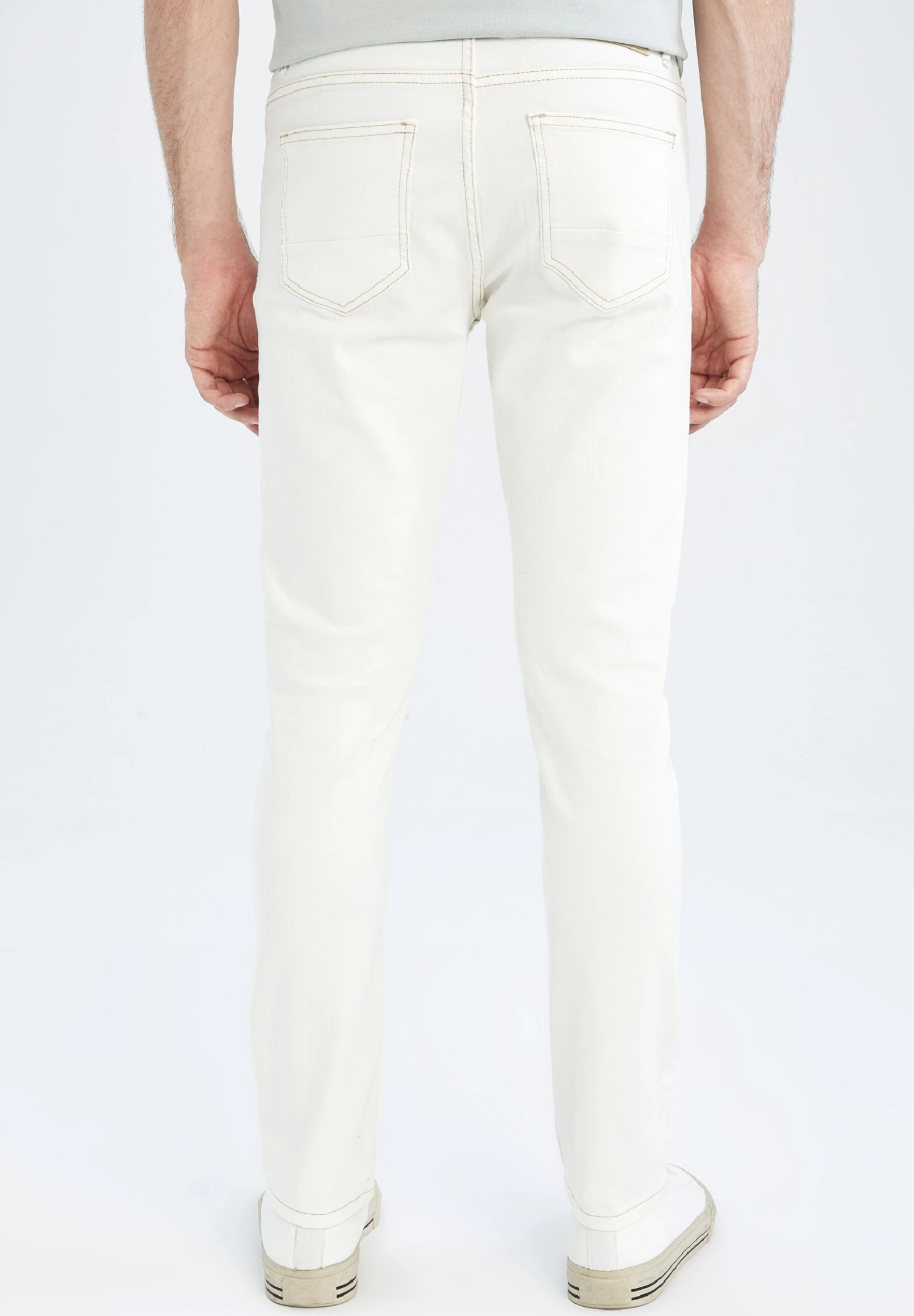 DeFacto Pedro - Slim Fit Jeans - Ecru 5 DeFacto Pedro - Slim Fit Jeans - Ecru - Afbeelding 3