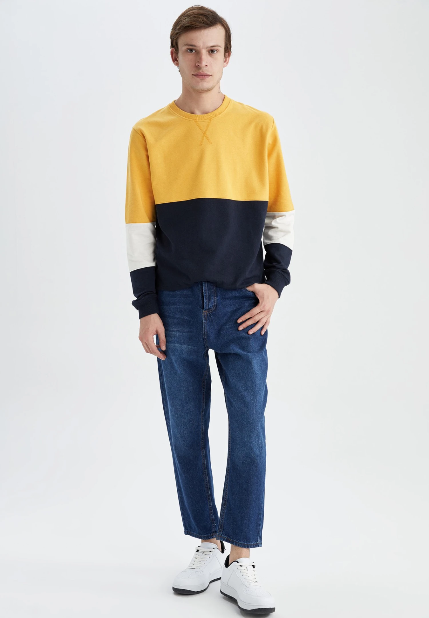DeFacto Regular Fit - Sweater - Yellow 4 DeFacto Regular Fit - Sweater - Yellow - Afbeelding 2