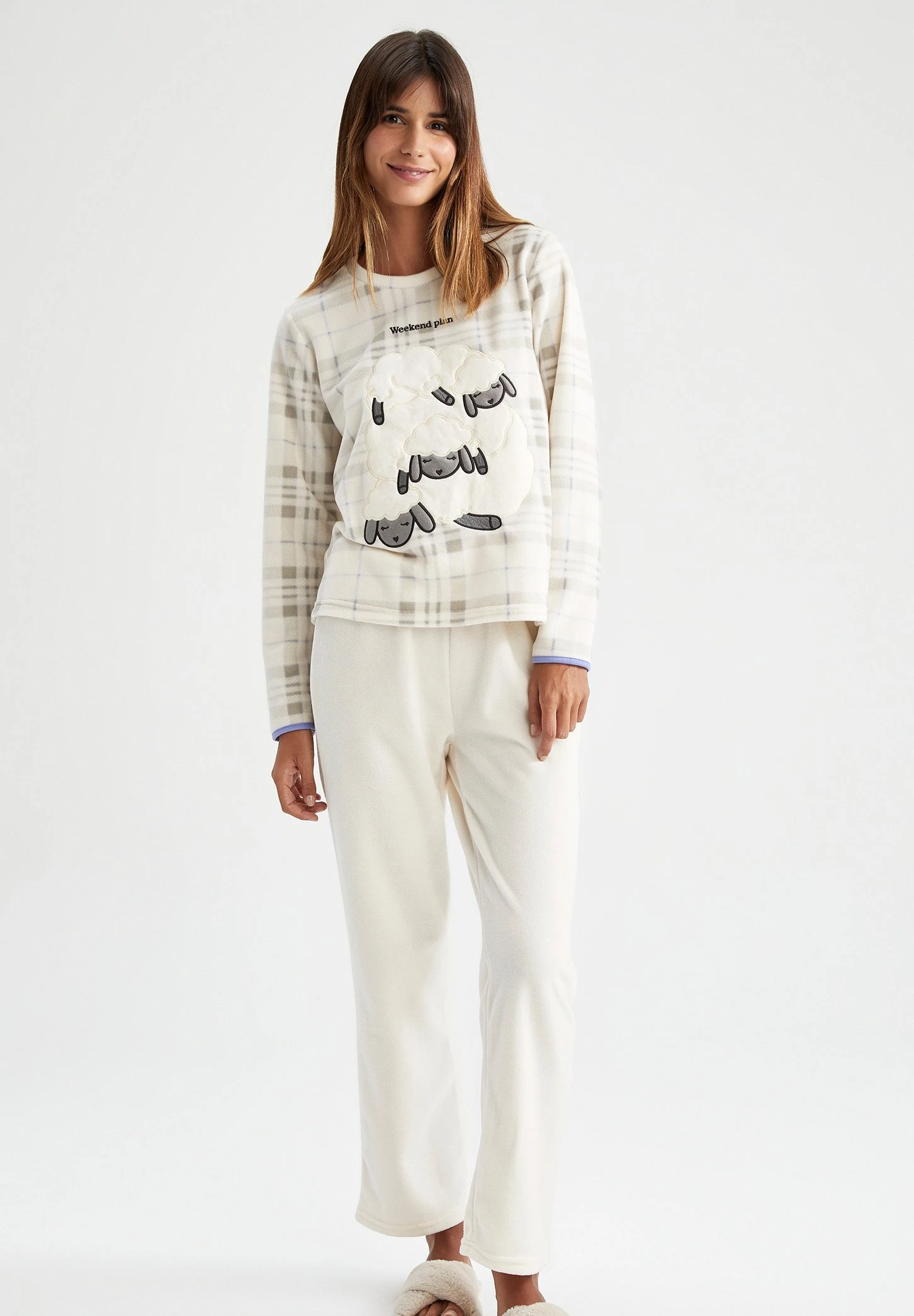 DeFacto Regular Fit - Pyjama - Beige 3 DeFacto Regular Fit - Pyjama - Beige