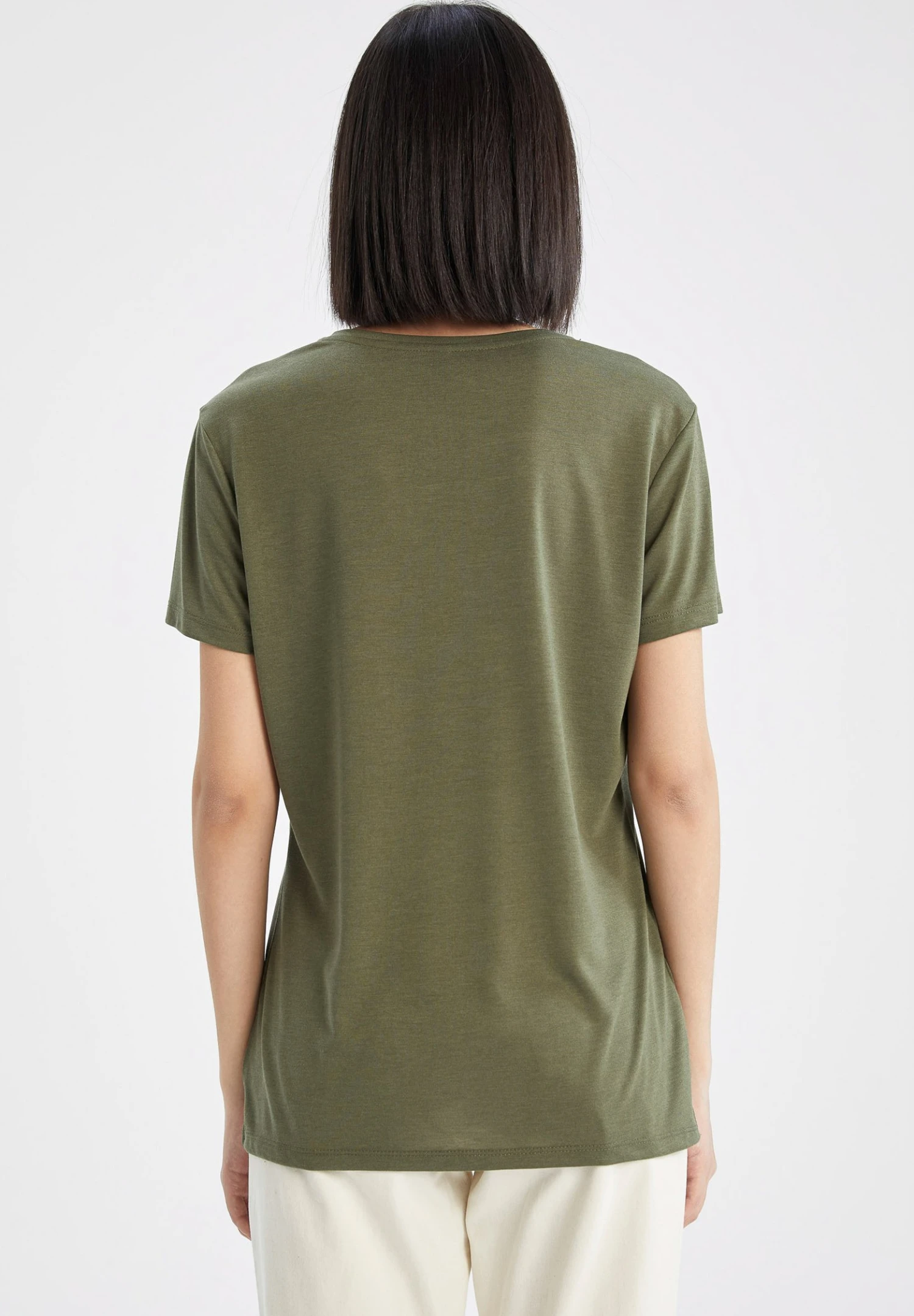 DeFacto Regular Fit - T-Shirt Print - Khaki 5 DeFacto Regular Fit - T-Shirt Print - Khaki - Afbeelding 3