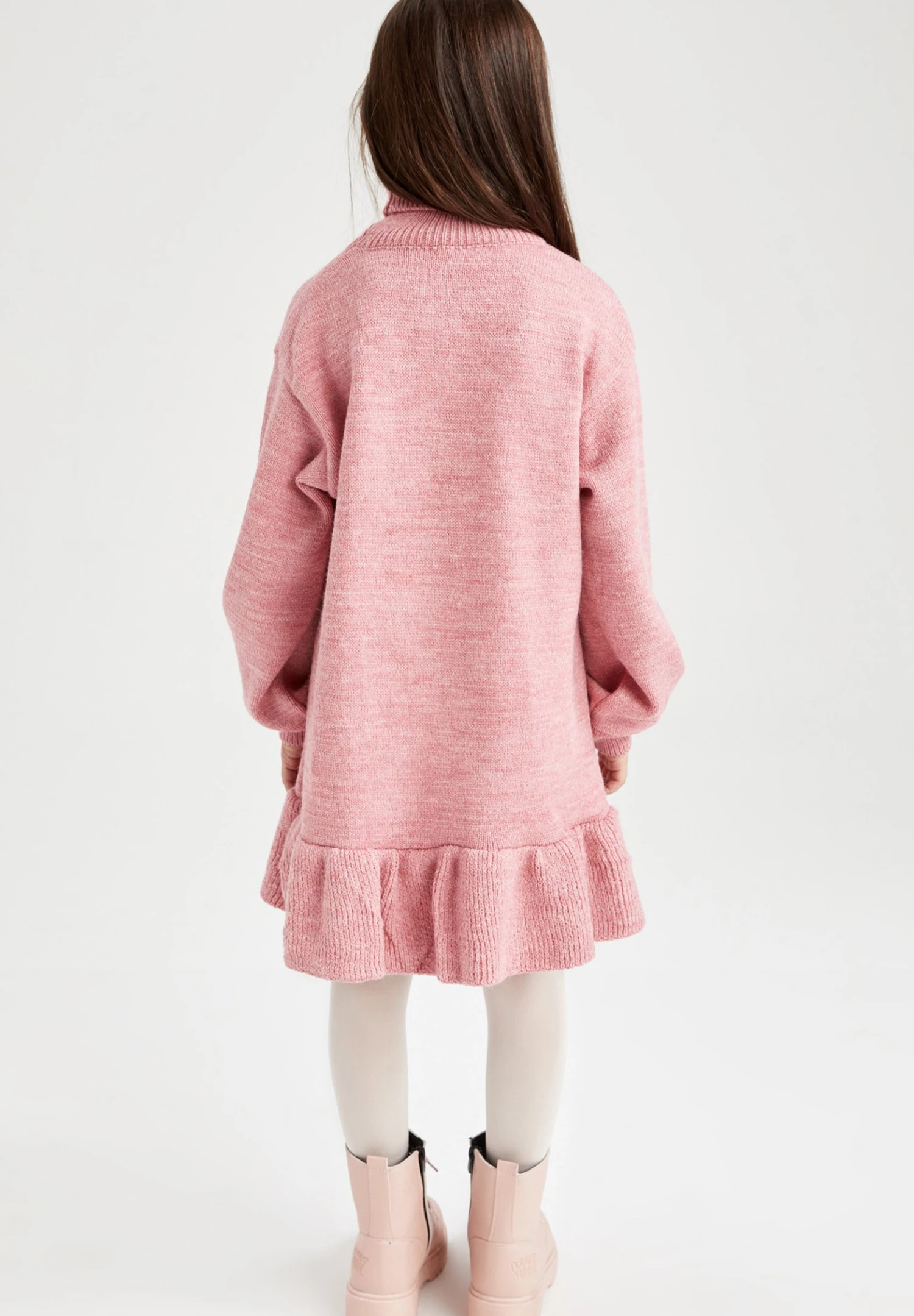 DeFacto Gebreide Jurk - Bordeaux 5 DeFacto Gebreide Jurk - Bordeaux - Afbeelding 3