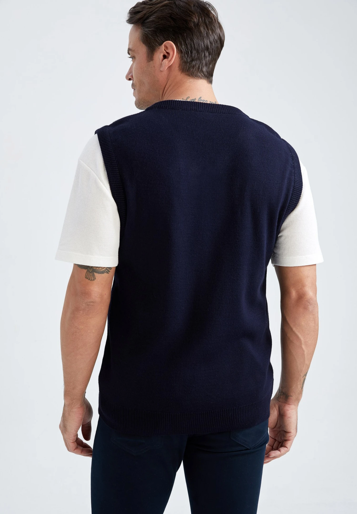 DeFacto Regular Fit- Trui - Navy 5 DeFacto Regular Fit- Trui - Navy - Afbeelding 3