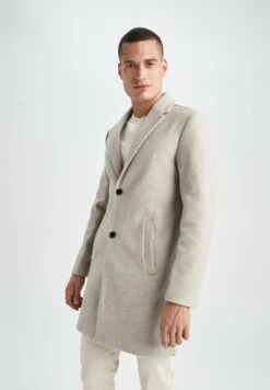 DeFacto Halflange Jas - Beige