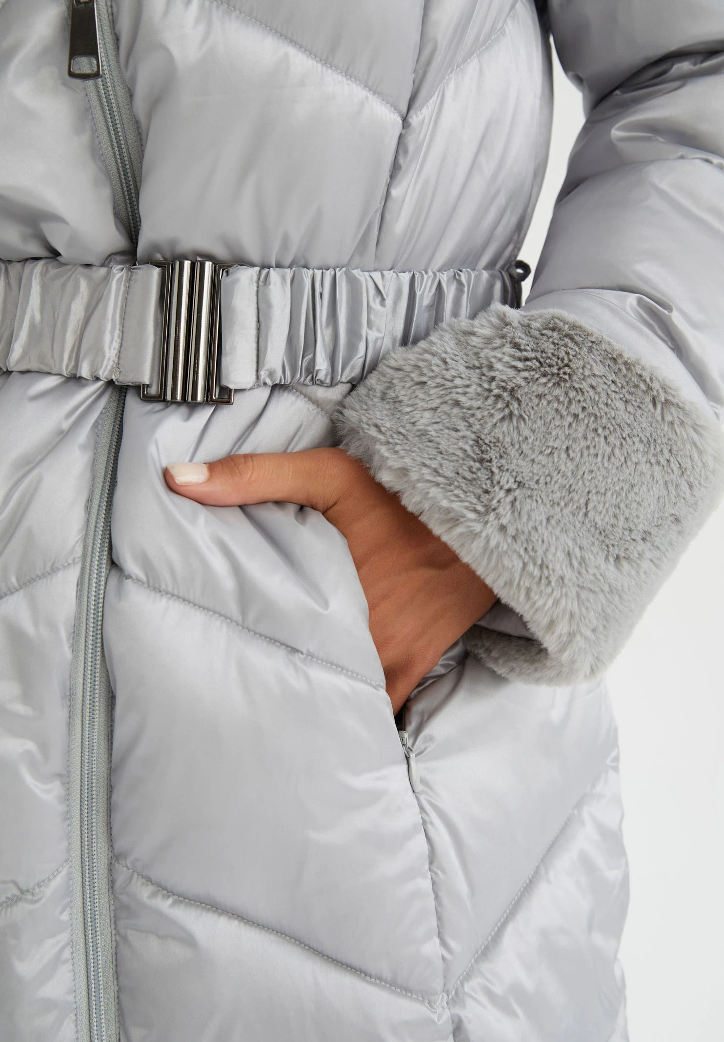 DeFacto Regular Fit - Winterjas - Grey 6 DeFacto Regular Fit - Winterjas - Grey - Afbeelding 4