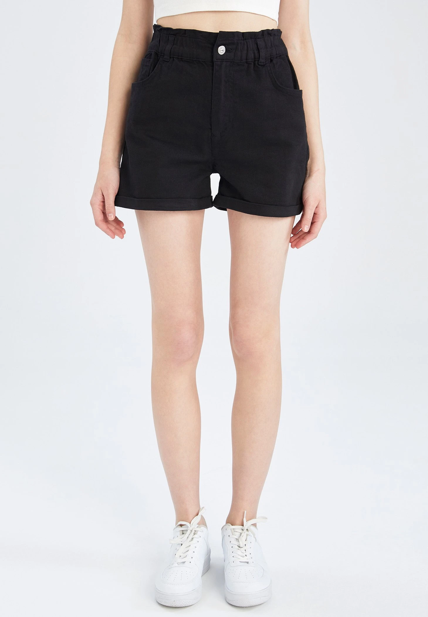 DeFacto Paperbag- Jeansshort - Black 3 DeFacto Paperbag- Jeansshort - Black