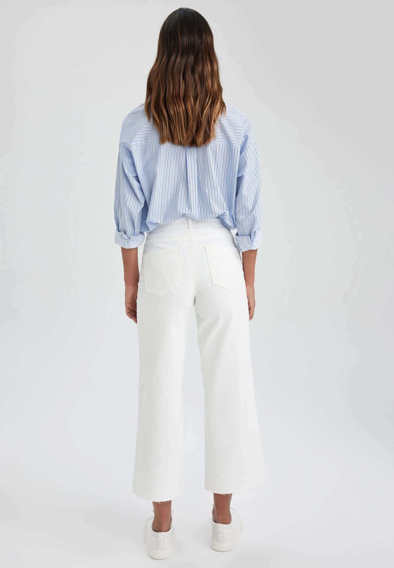 DeFacto Culotte - Straight Leg Jeans - White 5 DeFacto Culotte - Straight Leg Jeans - White - Afbeelding 3