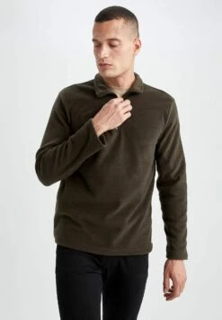 DeFacto Regular Fit- Fleece Trui - Khaki