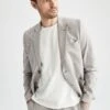 DeFacto Blazer - Grey 1 DeFacto Blazer - Grey -DeFacto 9d75709799354d349a92fa3f012180e5