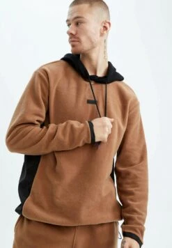 DeFacto 48 DeFacto Standart Fit- Hoodie - Brown