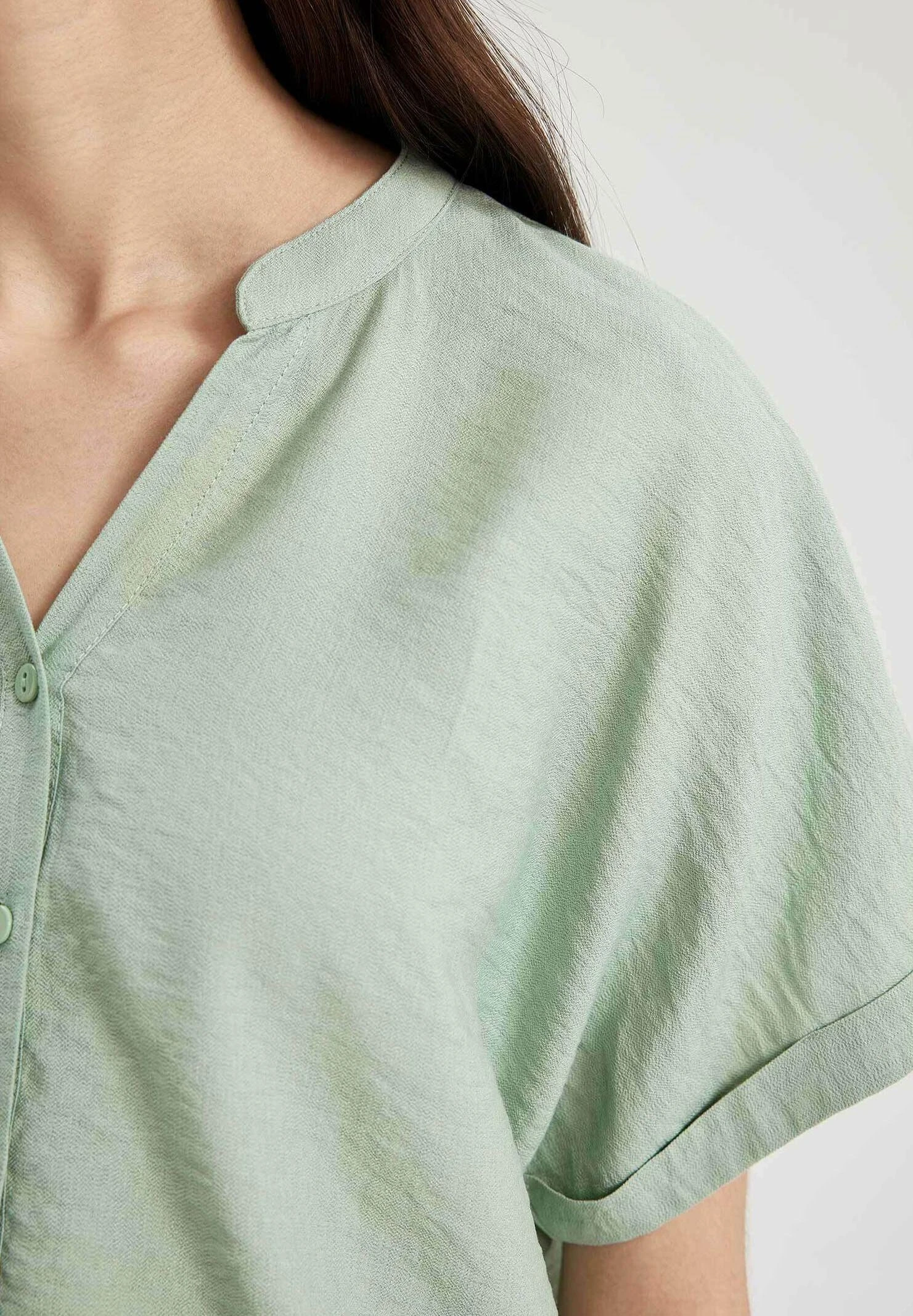 DeFacto Overhemdblouse - Green 6 DeFacto Overhemdblouse - Green - Afbeelding 4