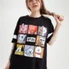DeFacto Oversize Fit- T-Shirt Print - Black 2 DeFacto Oversize Fit- T-Shirt Print - Black -DeFacto 9ef86d9c2f114685a6efbe4160cc17ff