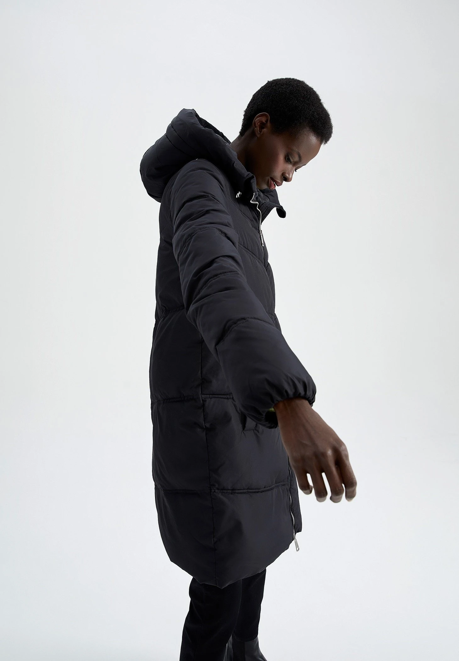 DeFacto Relax Fit- Winterjas - Black 7 DeFacto Relax Fit- Winterjas - Black - Afbeelding 5