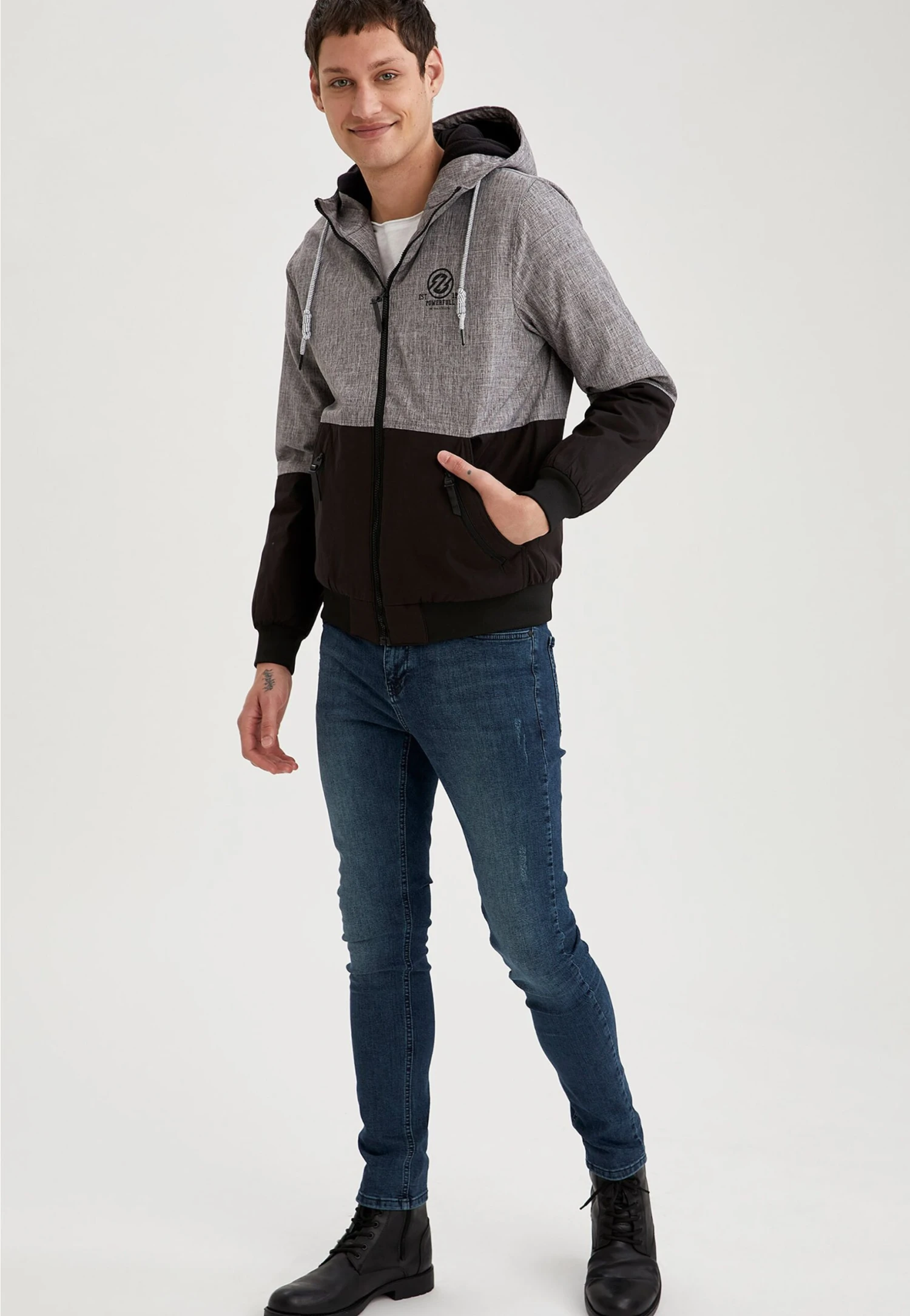 DeFacto Regular Fit - Winterjas - Grey 4 DeFacto Regular Fit - Winterjas - Grey - Afbeelding 2