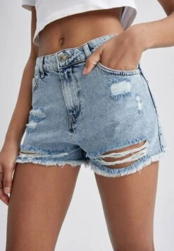 DeFacto Hot - Jeansshort - Blue -DeFacto a387dc9ee22c4adc86c94619935d319d