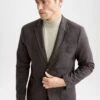 DeFacto Modern Fit - Blazer - Bordeaux 2 DeFacto Modern Fit - Blazer - Bordeaux -DeFacto a42a9343a0954b499f3da035999520c6