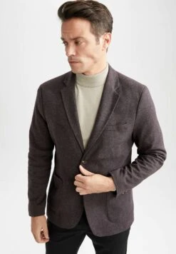 DeFacto Modern Fit - Blazer - Bordeaux