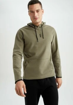 DeFacto Standart Fit - Hoodie - Khaki