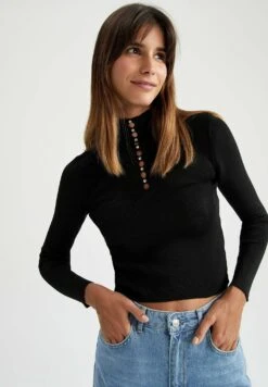 DeFacto Fitted - Trui - Black