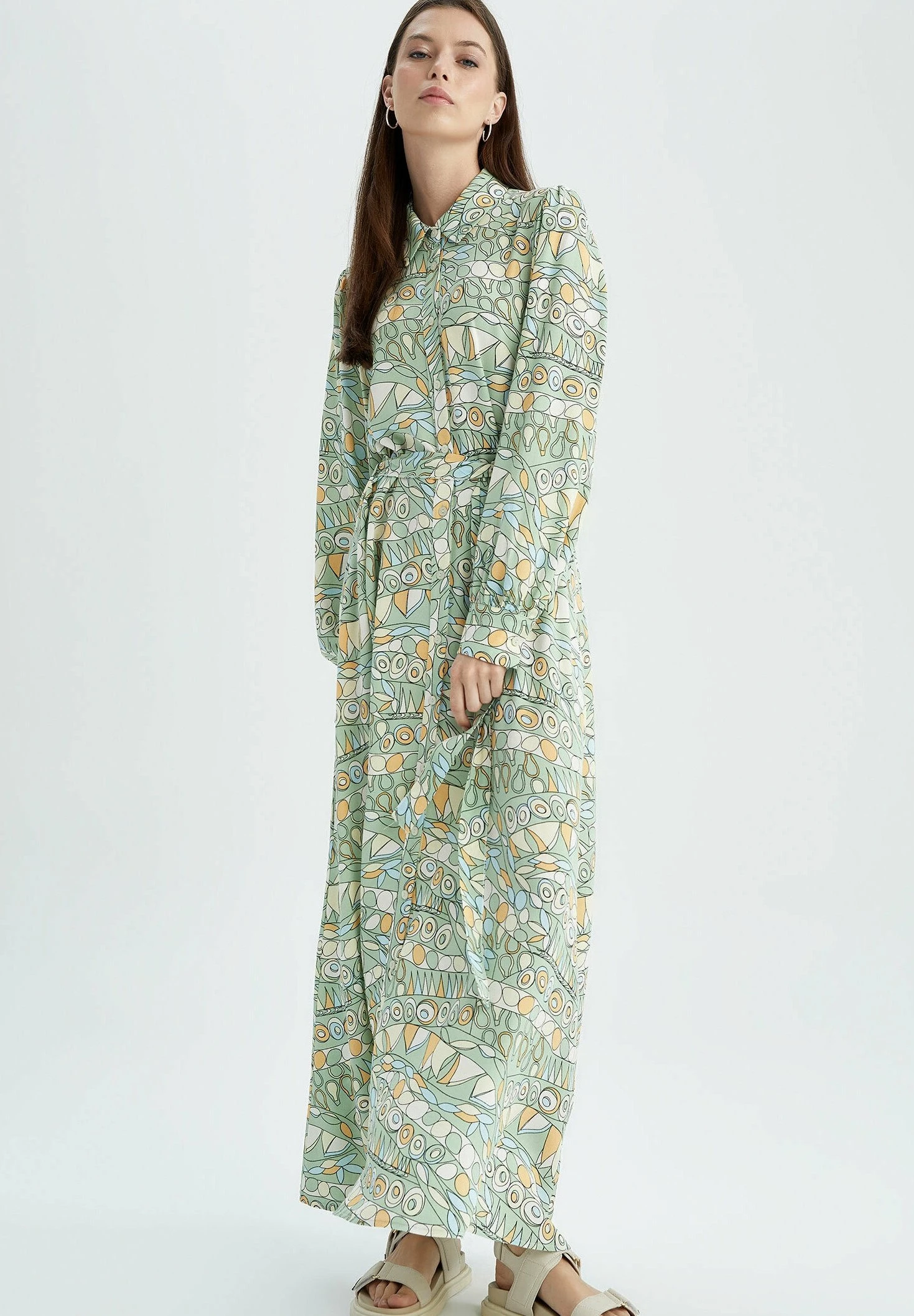 DeFacto Relax Fit - Maxi-Jurk - Beige 3 DeFacto Relax Fit - Maxi-Jurk - Beige