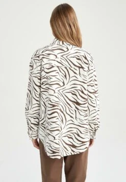 DeFacto Oversize Fit - Overhemdblouse - Brown -DeFacto a6bfbed5a4e5445aa5b4b6c549c49b72