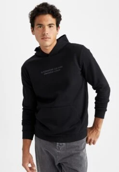 DeFacto Regular Fit - Hoodie - Black