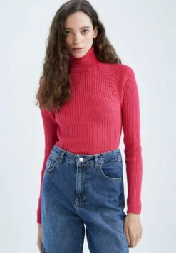 DeFacto Slim Fit - Trui - Pink