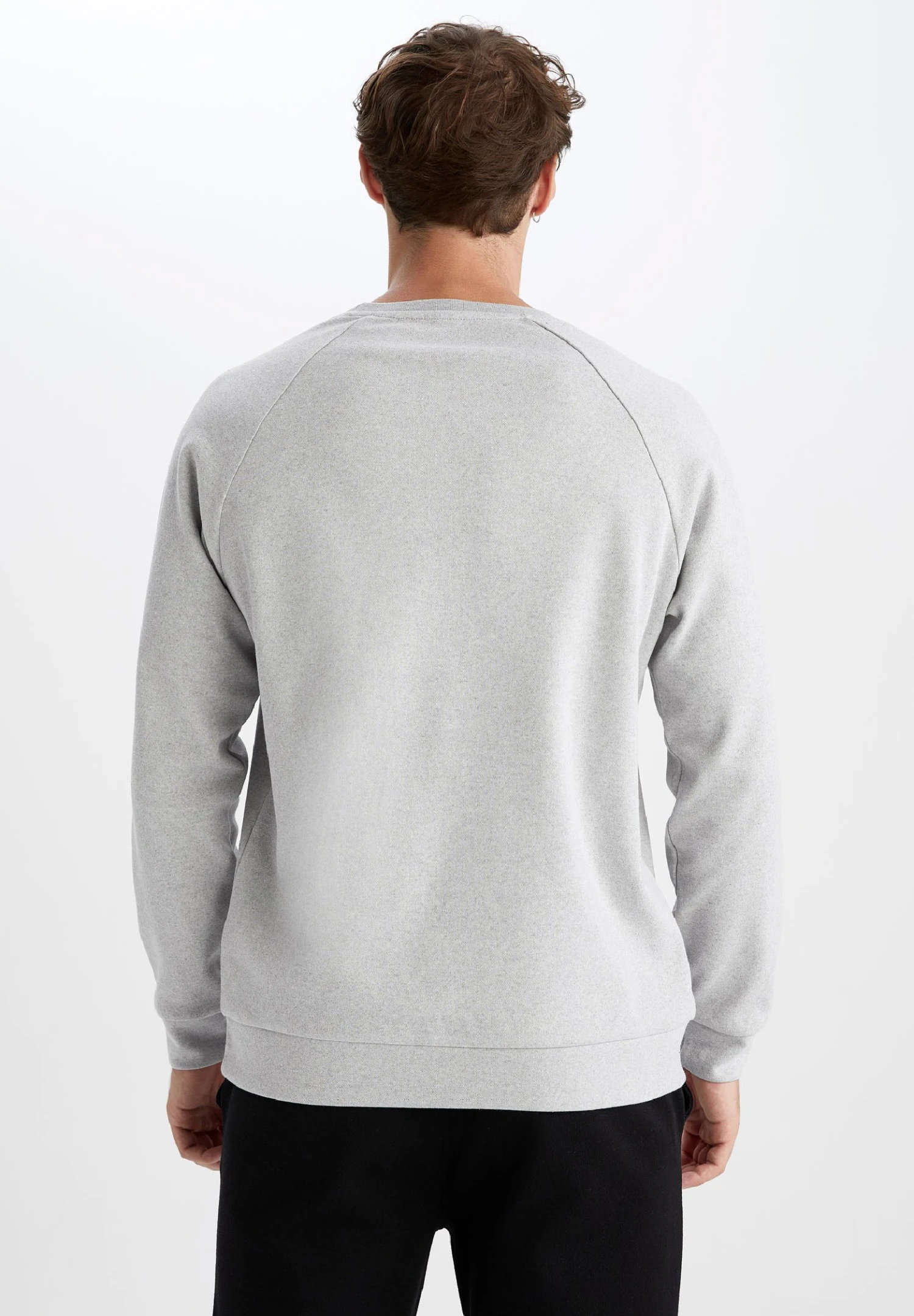 DeFacto Standart Fit - Sweater - Grey 5 DeFacto Standart Fit - Sweater - Grey - Afbeelding 3