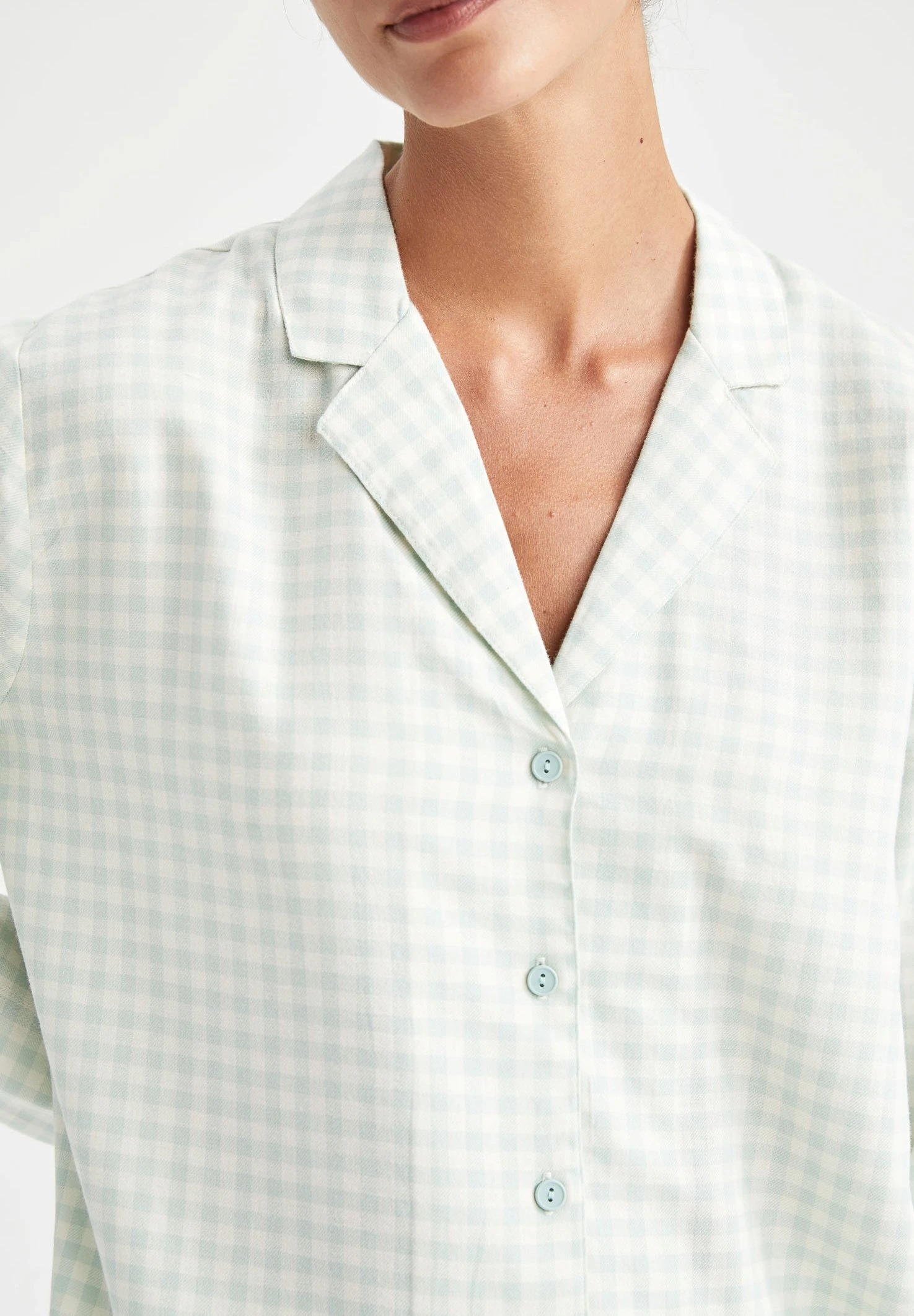 DeFacto Regular Fit - Pyjama - Turquoise 6 DeFacto Regular Fit - Pyjama - Turquoise - Afbeelding 4