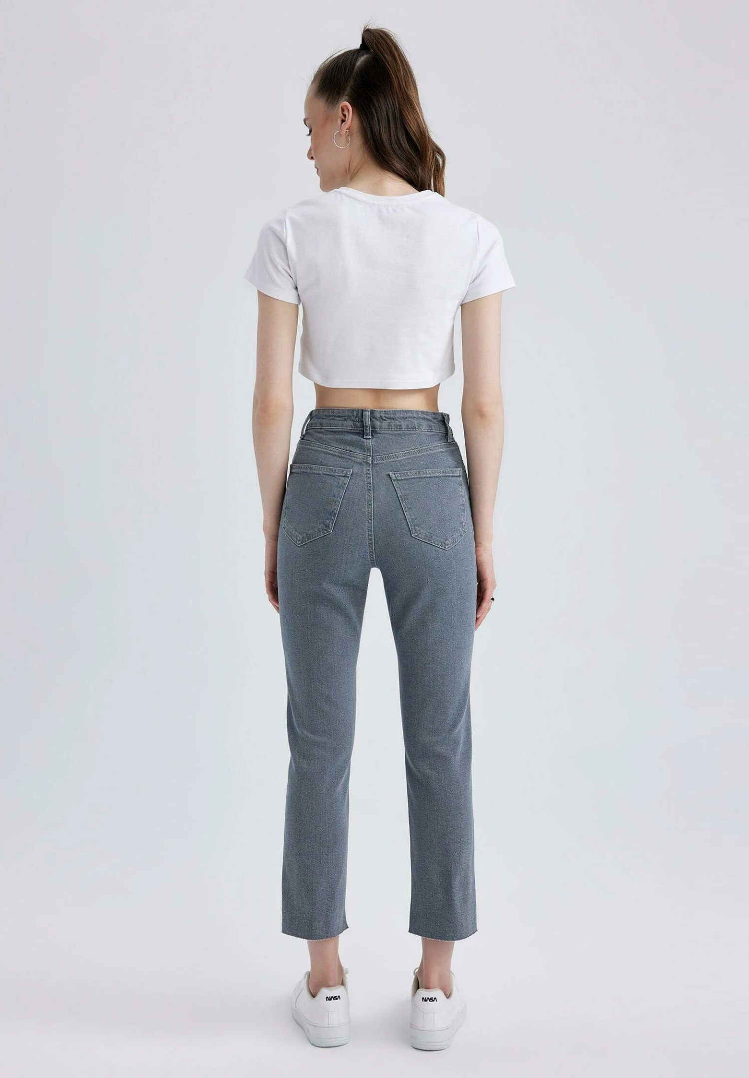 DeFacto Vintage Straight - Slim Fit Jeans - Grey 5 DeFacto Vintage Straight - Slim Fit Jeans - Grey - Afbeelding 3