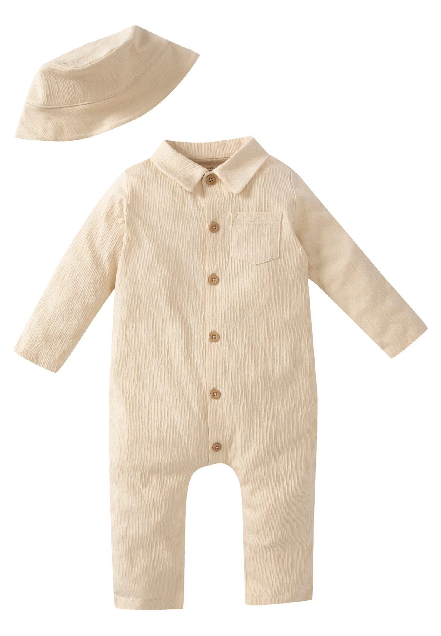 DeFacto Set Regular Fit- Jumpsuit - Beige 3 DeFacto Set Regular Fit- Jumpsuit - Beige