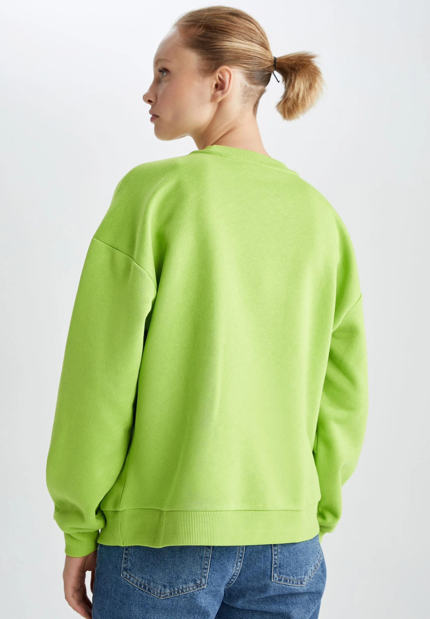 DeFacto Regular Fit- Sweater - Green 5 DeFacto Regular Fit- Sweater - Green - Afbeelding 3