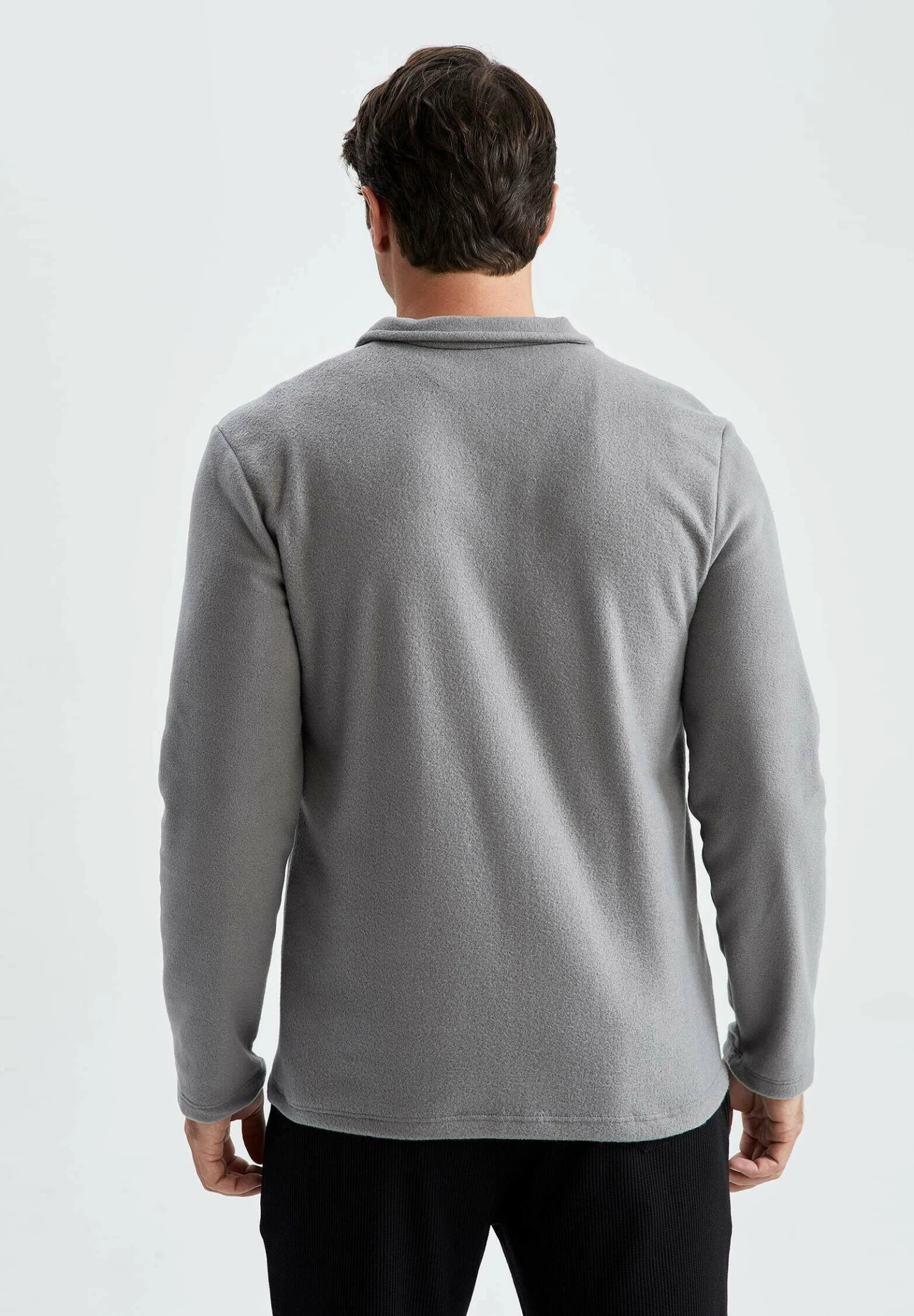 DeFacto Regular Fit- Fleece Trui - Grey 4 DeFacto Regular Fit- Fleece Trui - Grey - Afbeelding 2