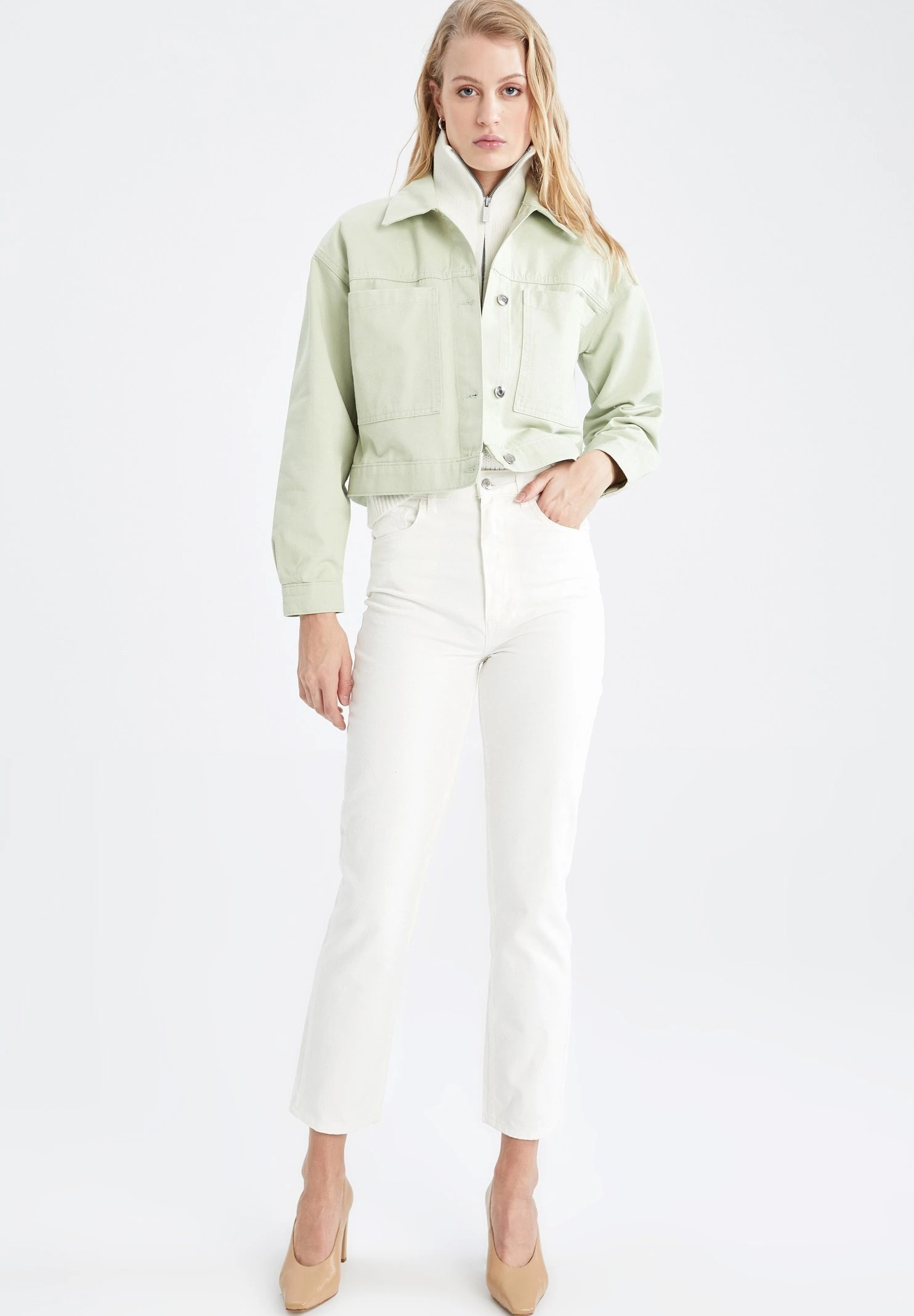 DeFacto Lichte Jas - Turquoise 4 DeFacto Lichte Jas - Turquoise - Afbeelding 2