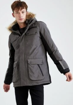 DeFacto Slim Fit - Winterjas - Anthracite