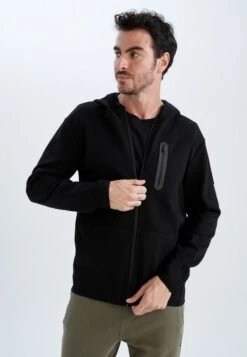 DeFacto Standart Fit - Sweater Met Rits - Black