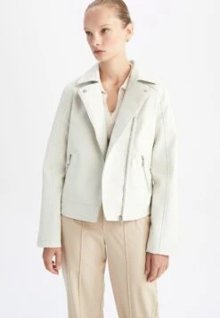 DeFacto Regular Fit - Imitatieleren Jas - Beige