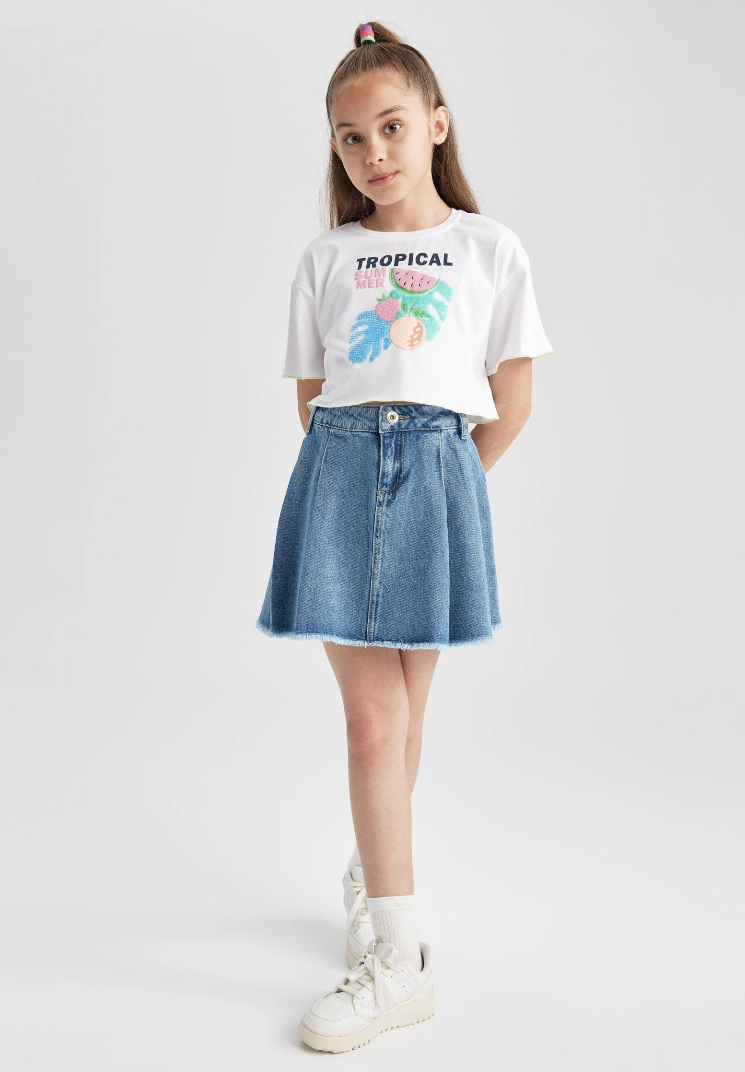 DeFacto Plooirok - Blue 3 DeFacto Plooirok - Blue