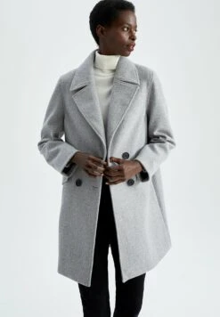 DeFacto Regular Fit- Halflange Jas - Grey