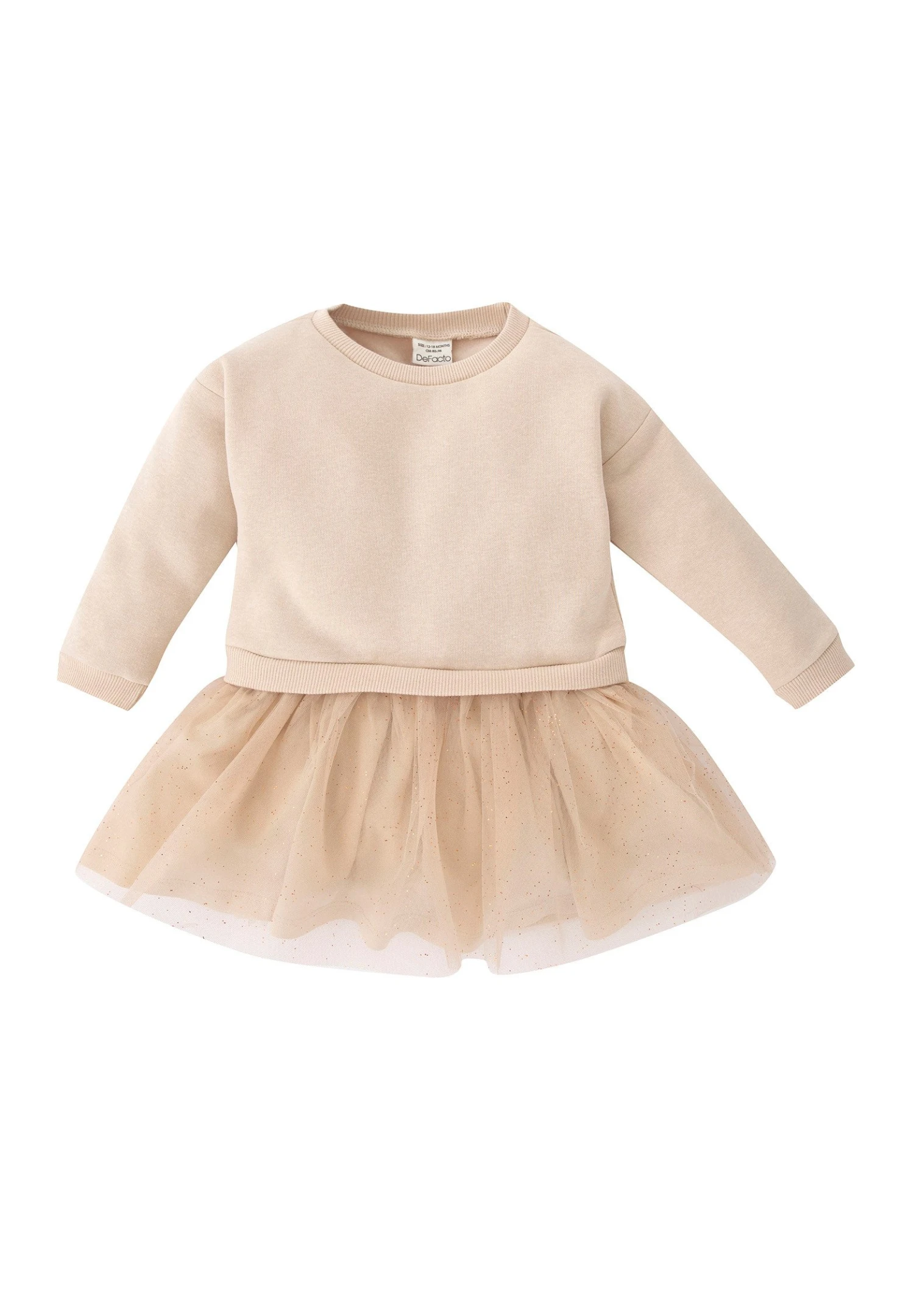 DeFacto Regular Fit - Gebreide Jurk - Beige 3 DeFacto Regular Fit - Gebreide Jurk - Beige