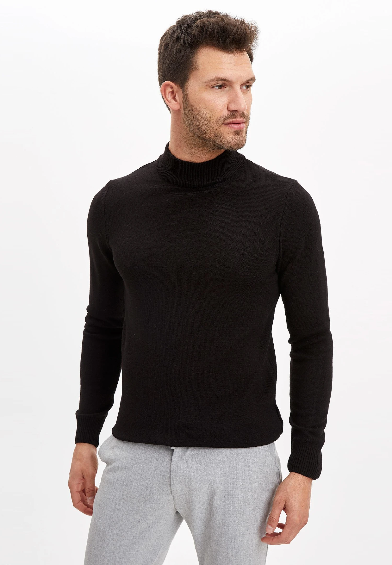 DeFacto Slim Fit - Trui - Black 3 DeFacto Slim Fit - Trui - Black