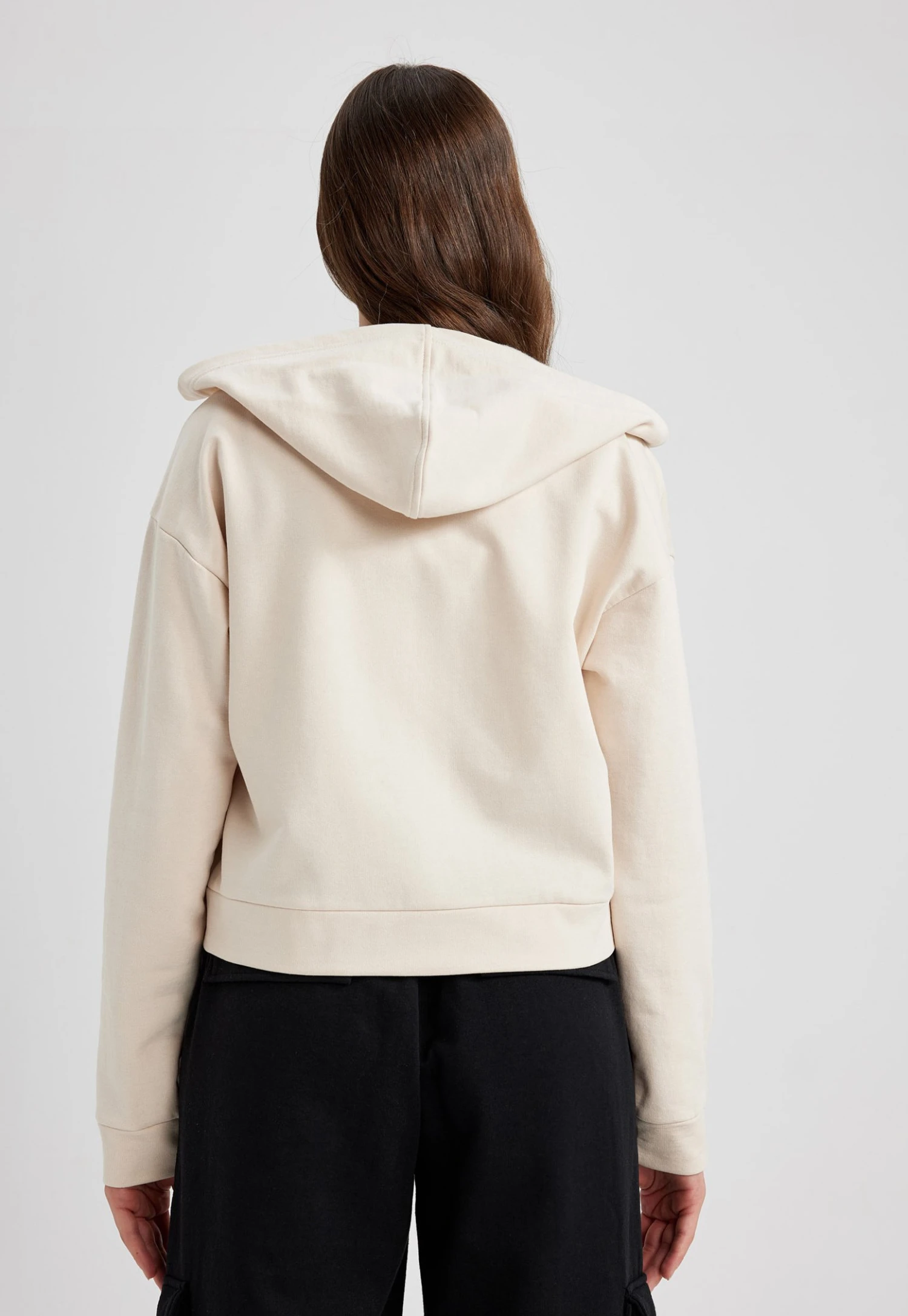 DeFacto Standart Fit- Sweater Met Rits - Beige 5 DeFacto Standart Fit- Sweater Met Rits - Beige - Afbeelding 3