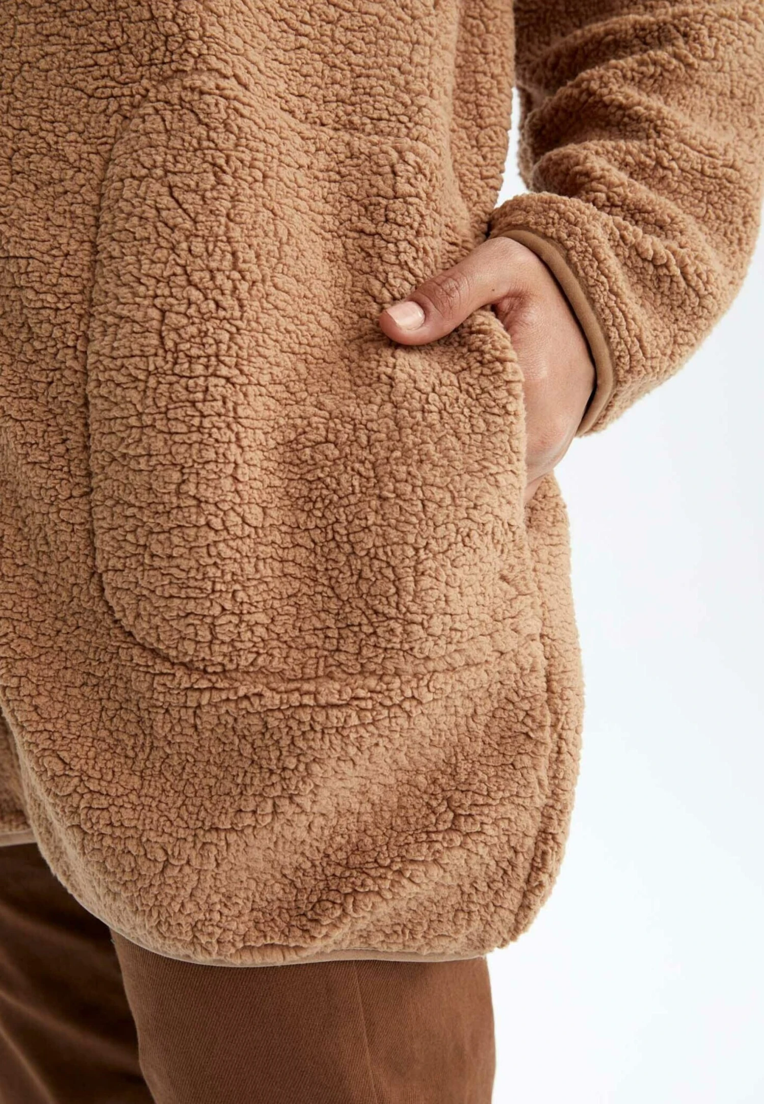 DeFacto Relax Fit - Fleecejas - Beige 7 DeFacto Relax Fit - Fleecejas - Beige - Afbeelding 5