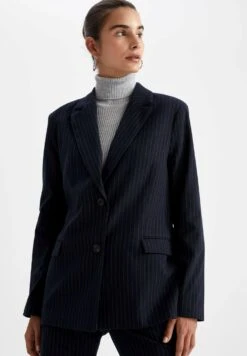 DeFacto Regular Fit - Halflange Jas - Navy