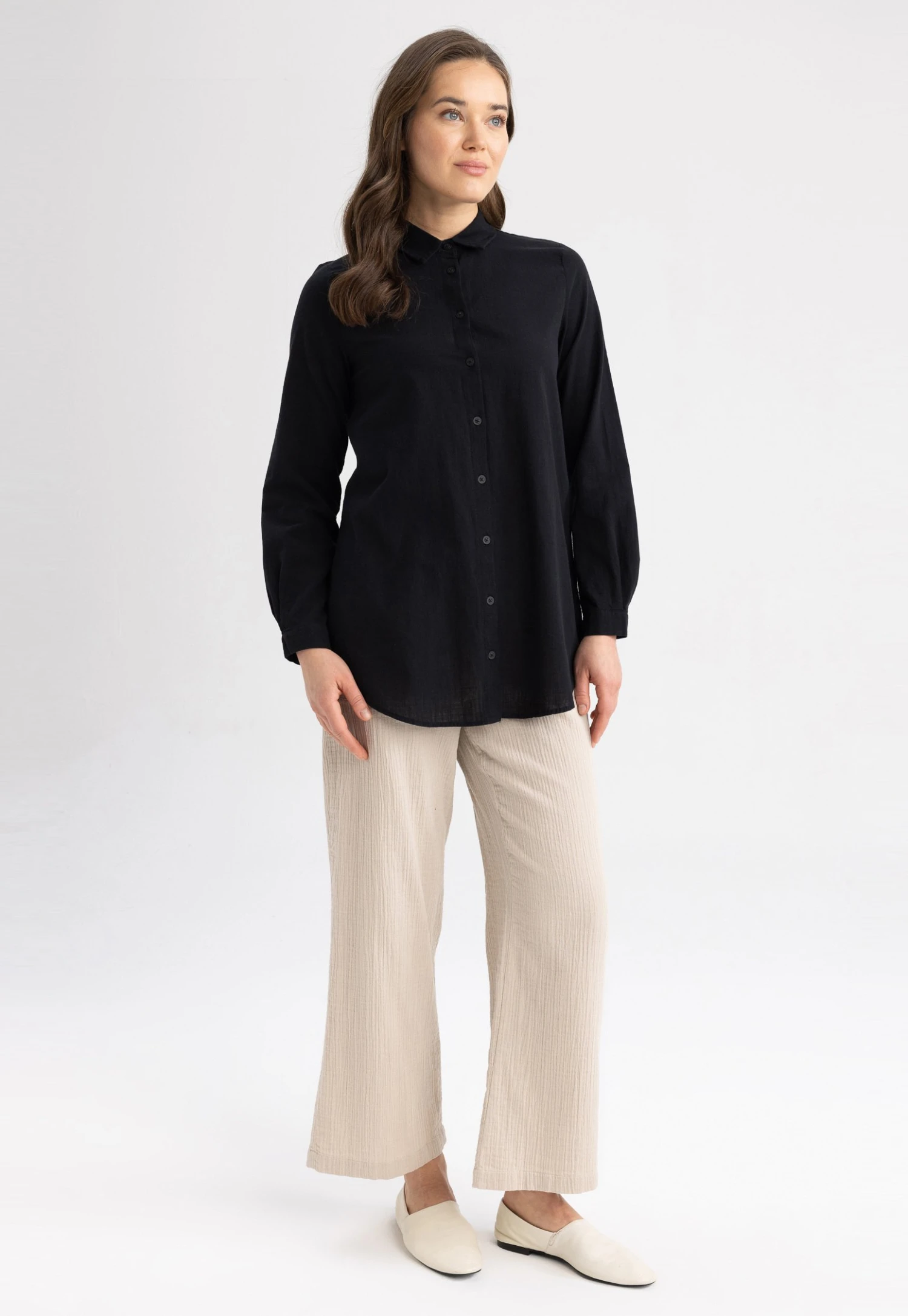 DeFacto Regular Fit - Overhemdblouse - Black 4 DeFacto Regular Fit - Overhemdblouse - Black - Afbeelding 2