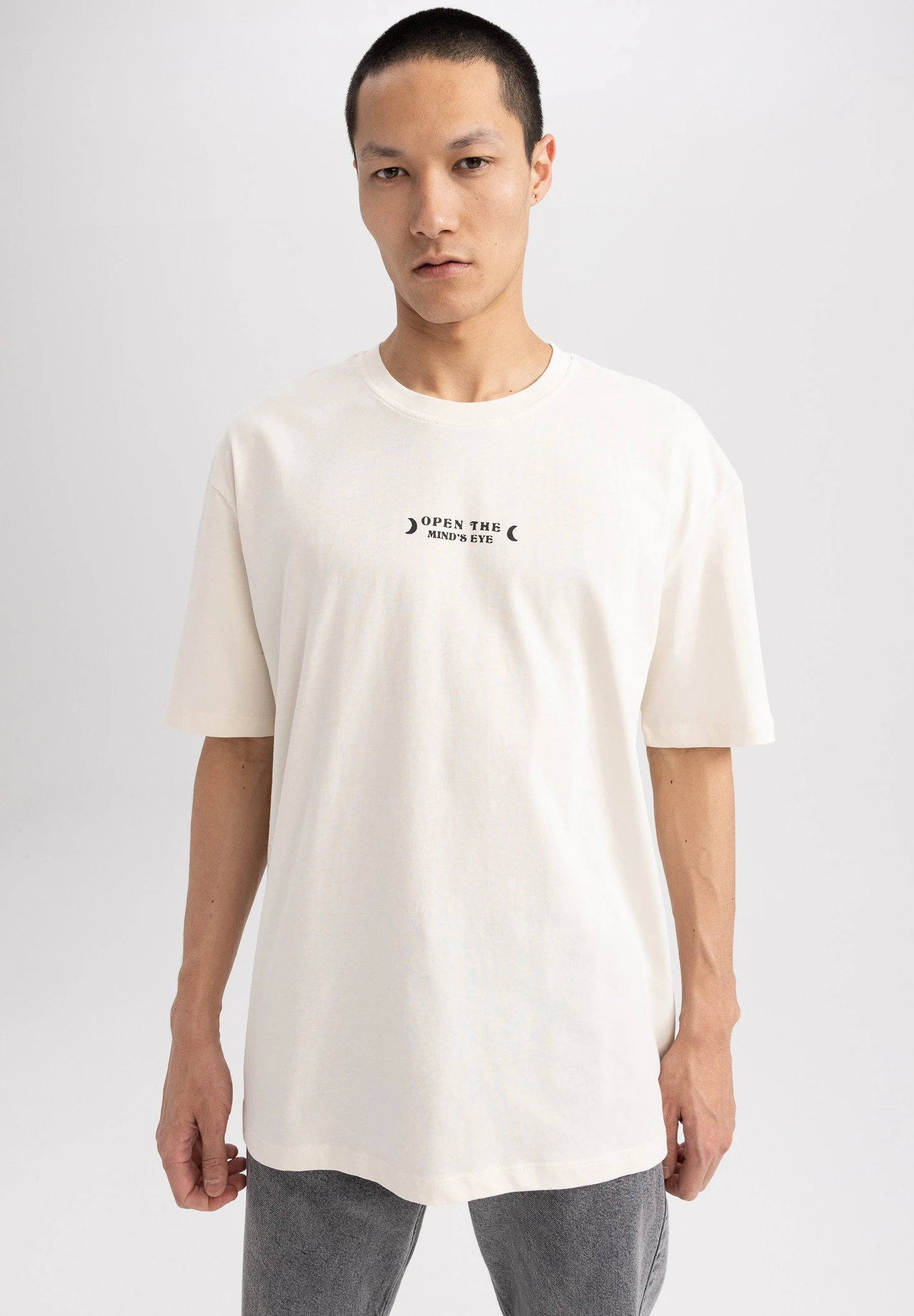 DeFacto T-Shirt Print - Beige 5 DeFacto T-Shirt Print - Beige - Afbeelding 3